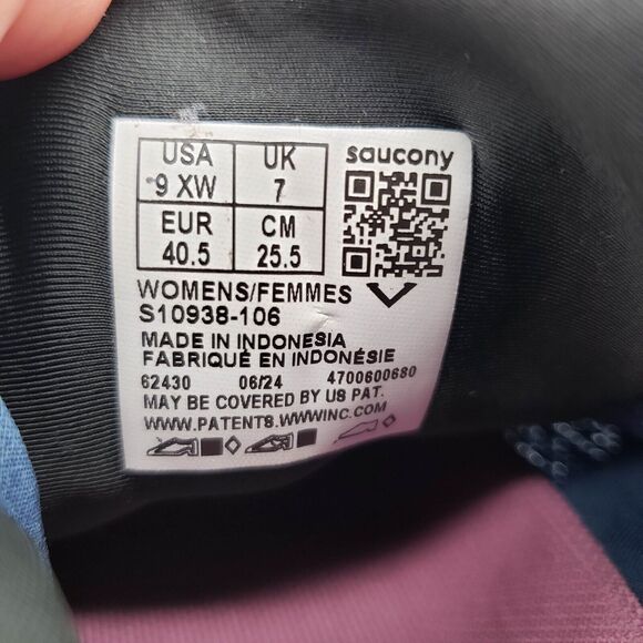 SAUCONY Guide 17 Womens Size 9 XW Extra Wide Running Training Shoes Navy Orchid - Picture 9 of 10